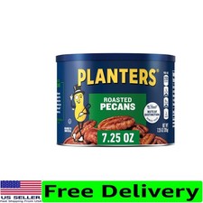 7.25oz Resealable Canister of Roasted Pecans - Ideal for Road Trips Gatherings