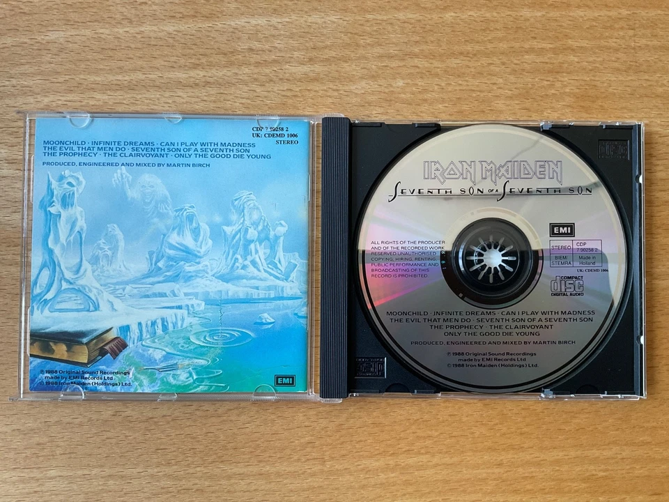CD Iron Maiden Seventh son of a seventh son, 1st press, Made in Holland sgut vg - Bild 3 von 4