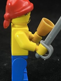 LEGO Pirate Minifigure Red/White Stripes Shirt Red Bandana pi043 6254 1481 6276