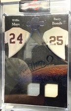 1/1 Willie Mays Barry Bonds actual uniform jersey other than the Autograph 85179