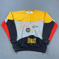 Vintage Everlast Basketball Gym Sweatshirt Mens Large USA Made Colorblock 90s
