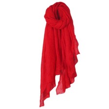 Solid Color Cotton Linen Large Shawl Hijab Elegant Lightweight Scarf For Women