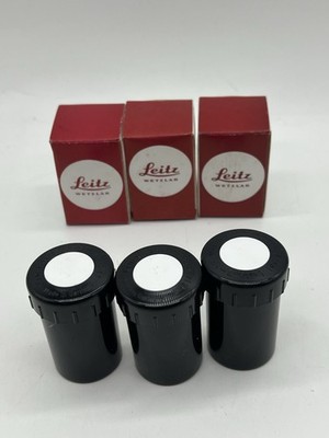 Leica Leitz Wetzlar 3 leere Filmdosen Sehr Guter Zustand mit OVP Auflösung