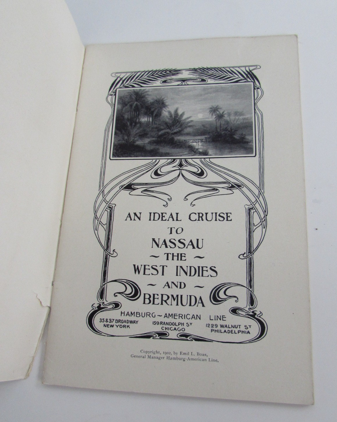 1902 Hamburg-American Line Nassau West Indies Bermuda Cruise Ship Tour Guide
