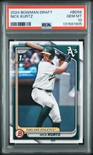 Nick Kurtz 2024 1st Bowman Draft Paper ROY PSA 10