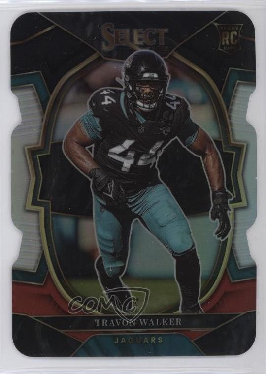 2022 Panini Select Concourse Black & Red Prizm Die-Cut Travon Walker #42