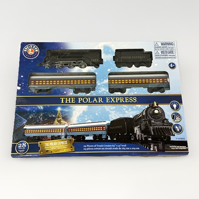 #ad The Polar Express Lionel Train Set 28 Pcs 65quot; X 41quot; Oval Track New $34.00