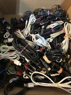 Lot of 20 Assorted USB - Type C Cables Variety of lengths Mixed Lot Untested