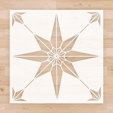 2Pcs Reusable Tile Stencils 12 X 12 Inch Template for Painting Floor Cement Wall