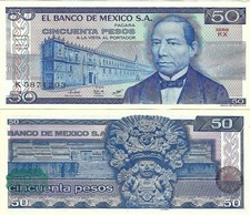 Mexico: $ 50 Pesos Juarez 27 de Jan,1981 El Banco de Mexico UNC.