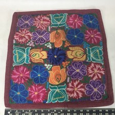 Otomi pillow sham Mexican Hand-Embroidered Pillow Sham with Otomi-Style Flora & Fauna — listing 6