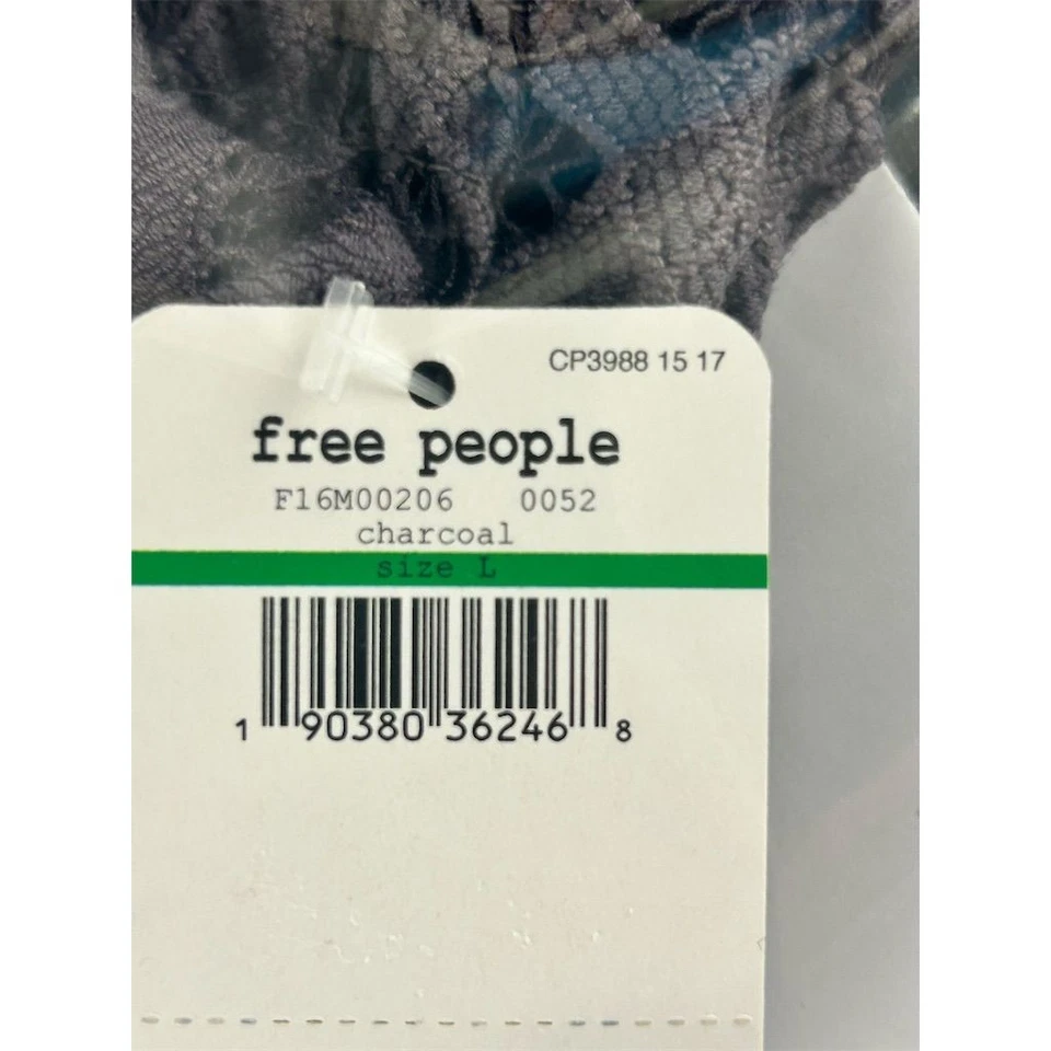 Free People Adella Bralette Encaje Gris Carbón Para Mujer Talla L NUEVO Foto 4 de 4