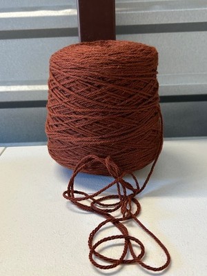 Cone Spool 4/3 Bulky Highland Weaving Craft Wool Yarn 2lb 4oz 1038g Rusty 0000 D