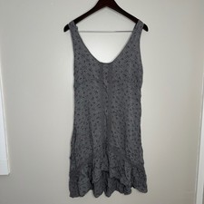 American Eagle Outfitters Women's Gray Floral Lace Mini Dress Made in Italy OS
