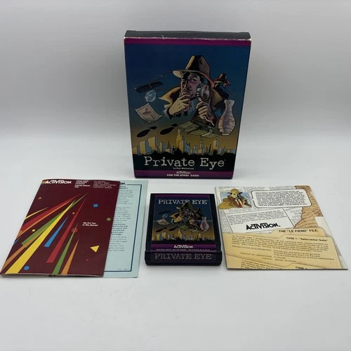 Private Eye - Atari 2600 - CIB Complete - W/ Map & Manual & BOX - Tested Working