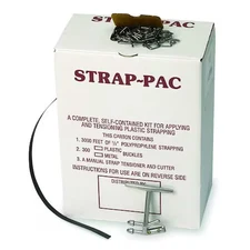 Plastic Strapping Kit, Fits 1/2 In Strap Wd, 0.018 In Thick, 300 Buckles, 2Cxl3