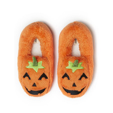 Dearfoams Halloween Pumpkin Closed Back Slippers W 11-12 / M 9-10