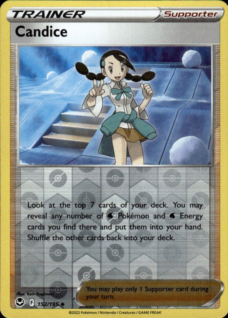 Candice 152/195 Uncommon Silver Tempest Pokemon Reverse Holo Near Mint