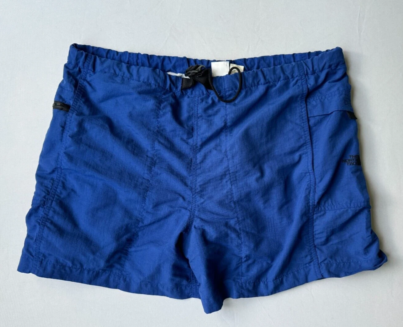 Vintage The North Face Mens Belted Hiking Shorts 5" Blue Size XL Cargo Zip