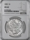 1885-O  $1  MORGAN SILVER DOLLAR NGC MS62  #8675096-044 (NGC LABEL ERROR - READ)