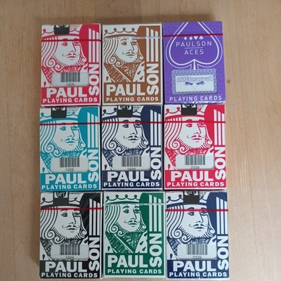9 Paulson Poker Decks Karten  Las Vegas neu original Casino Karten  versiegelt 