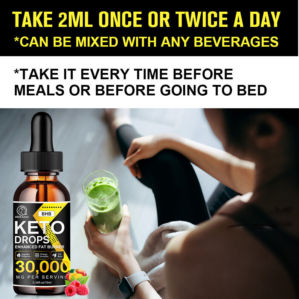 2x Keto Drops Diet 30,000MG Fat Burn Carb Blocker Ketosis Weight Loss