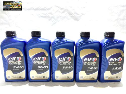 5 LITRI OLIO MOTORE ELF 5W30 EVOLUTION FULL-TECH FE ACEA C4 ORIGINALE ...