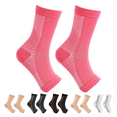 2 Pairs Toeless Soothe Socks Foot Ankle Brace Compression Socks for Neuropathy