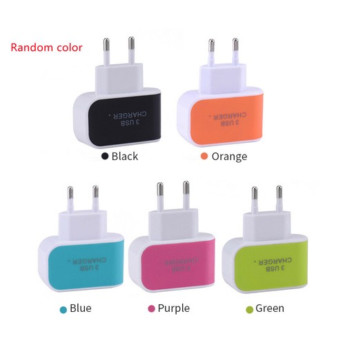 European Plug 3-Port Fast Charger EU/US 3 USB Ports Travel Adapter for iPhones - Zdjęcie 9 z 10
