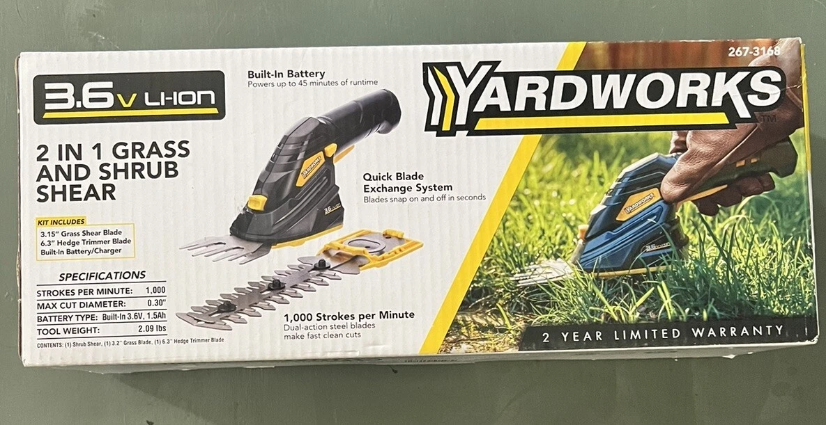 Yardworks hedge trimmer battery discount