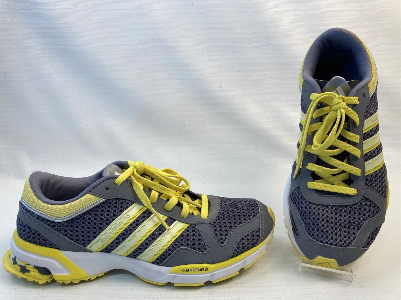 Adidas Marathon TR 10 Women’s Size 6 adiWEAR adiPRENE Gray Yellow EUC mi