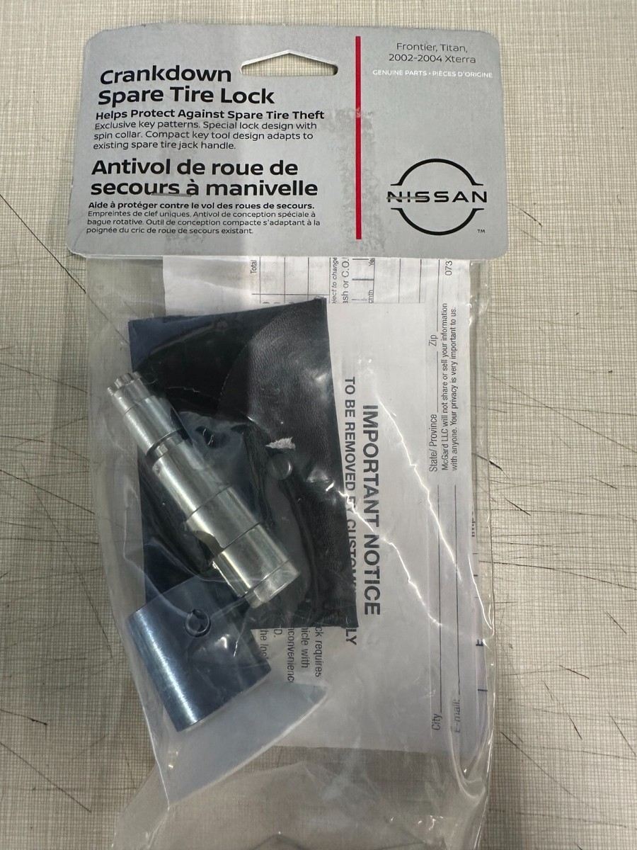 NEW OEM CRANK DOWN SPARE TIRE LOCK (MCGARD) WITH KEY