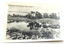 Mineral Wells Texas TX Woodland Park 1945 Mini Black White Photo 2.5x3.5"