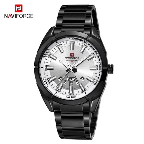 NAVIFORCE Men Watches Top Brand Full Steel Wristwatch Business Male Date Watch - Picture 13 of 24