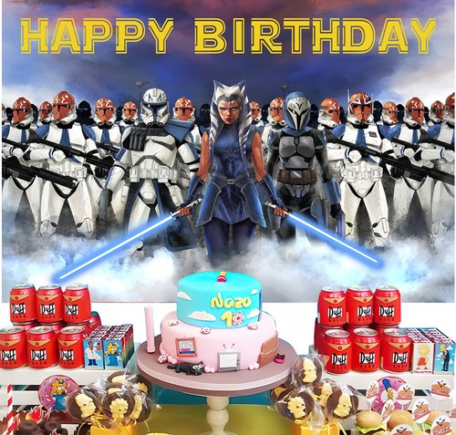 Ahsoka Tano Party Supplies Party Decorations Backdrop Banner Birthday Gift - Picture 9 of 10