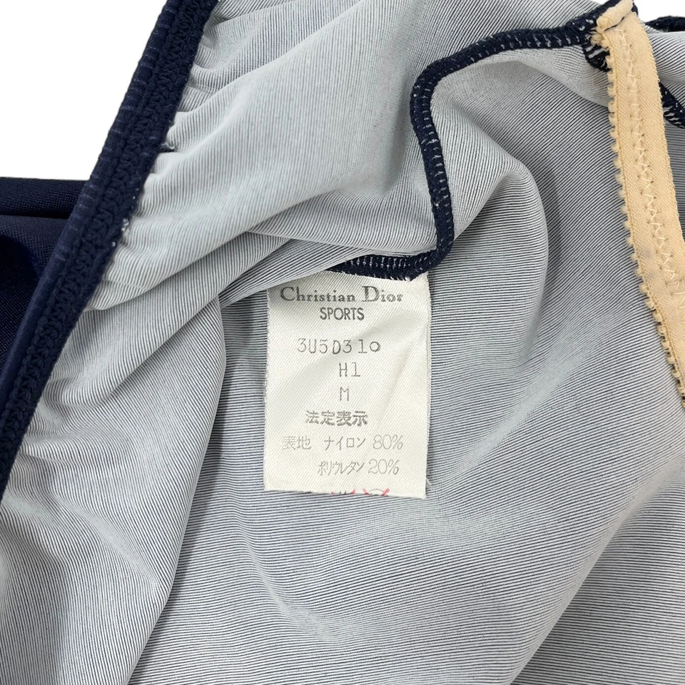 Traje de baño Christian Dior Sports vintage con logotipo #M de una pieza azul nailon RankAB Foto 2 de 4