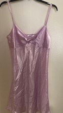 Womens Nightgown Solid Lavender Purple Size L Large Bust 38  By Enchanting New