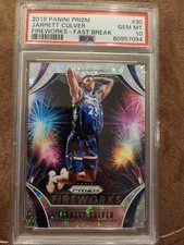 2019 Prizm ROOKIE Fireworks Fast Break Prizm #30 JARRETT CULVER PSA 10 RC LowPop
