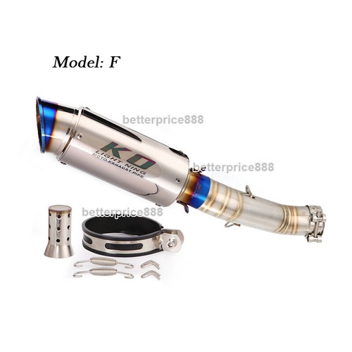 Exhaust Mid Pipe Link Muffler Tip With DB Killer For Honda CBR500R CB500F CB500X - Picture 8 of 12