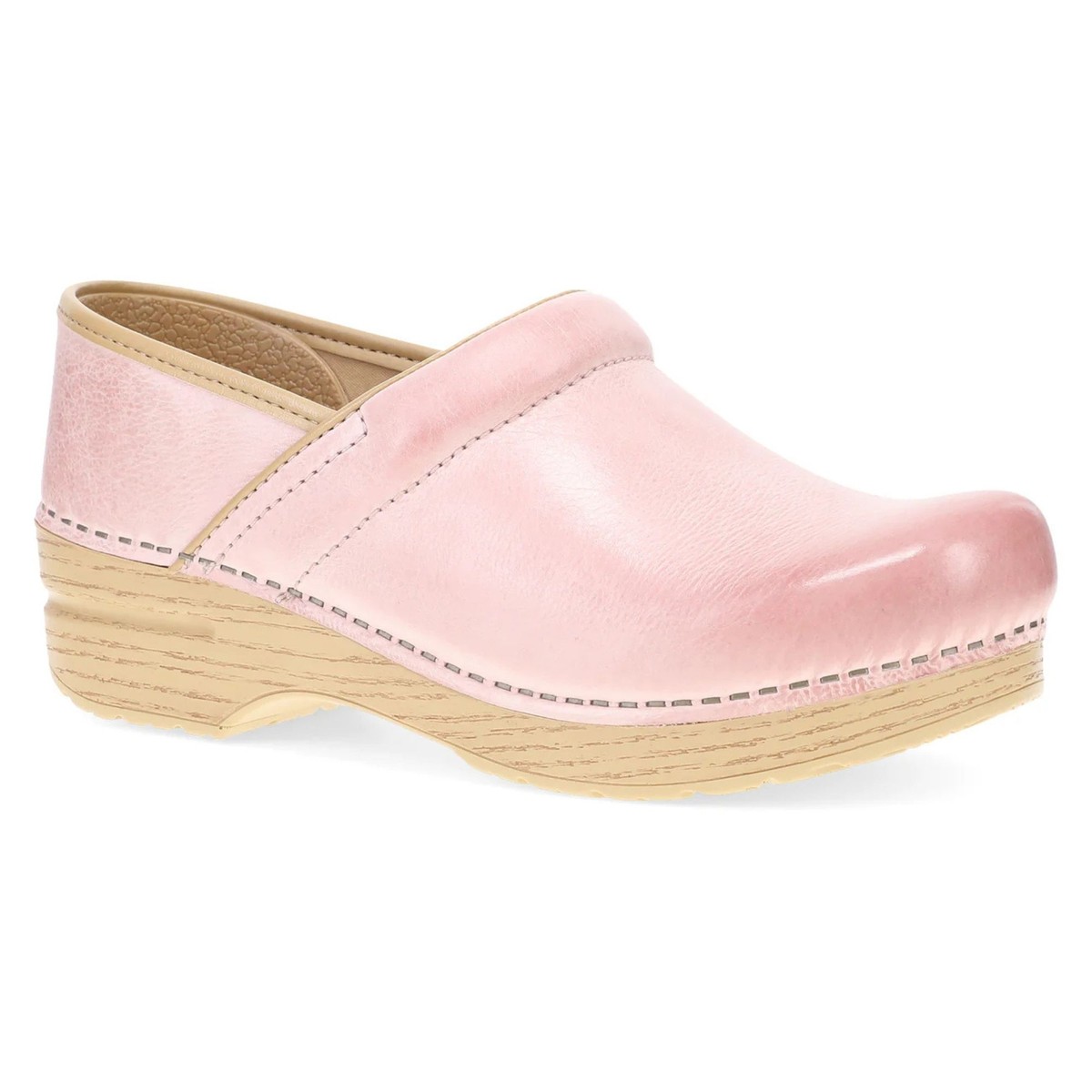 Dansko Professional Women's Clogs, Pink Milled Burnished, W40