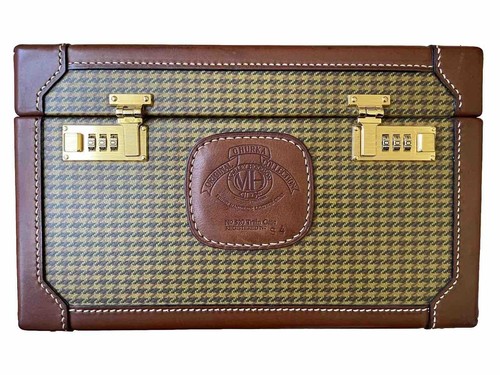 RARE Ghurka Marley Hodgson Derby Plaid Houndstooth No. 520 Train Case, MINT - Picture 2 of 13