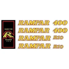 Rampar - 400 R10 yellow on white decal set