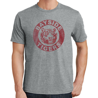 Bayside Tigers T-Shirt Saved By The Bell Vintage1989-1992 TV Show Distressed 981