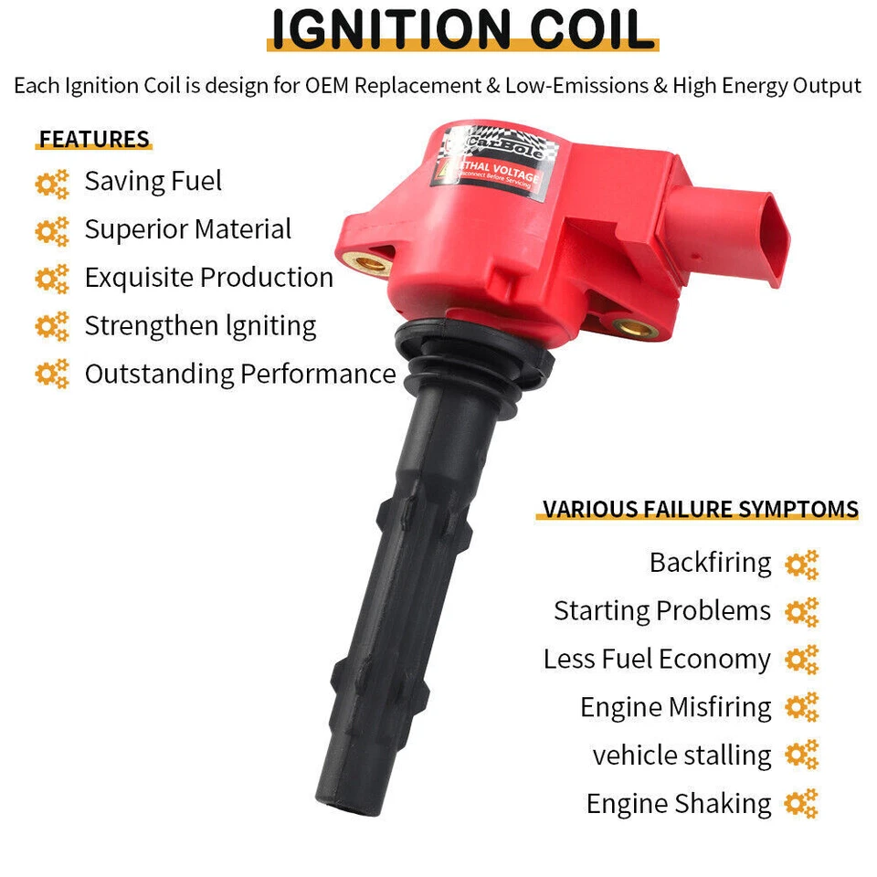 Bobina de ignição 6 para Mercedes-Benz C230 C250 C280 CLK350 CLS500 ML350 ML550 UF535 - Imagem 2 de 4