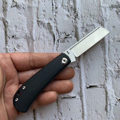 KT2026F1 Kansept Knives Bevy Black G10 Handle Sheepfoot 154CM Blade Slip Joint 