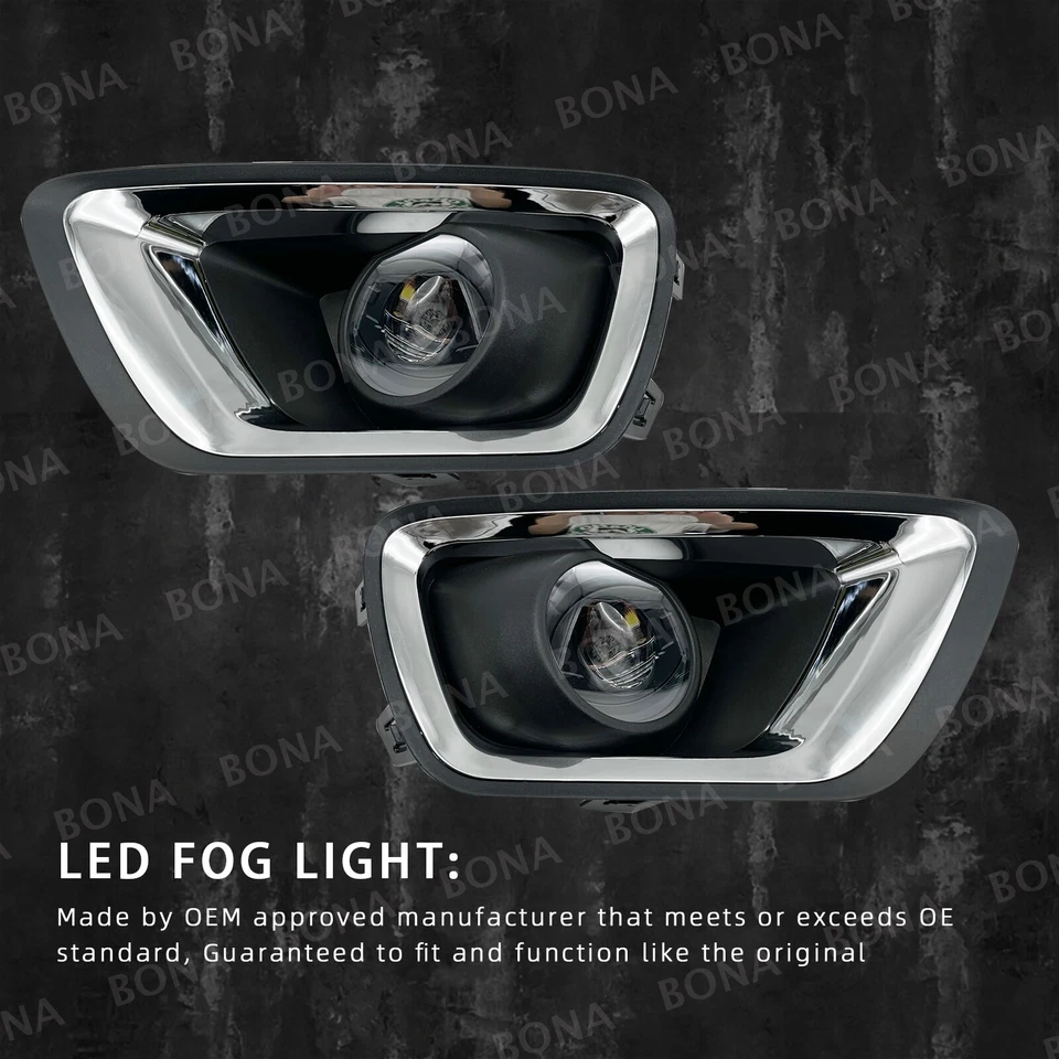 Par de luces antiniebla LED para parachoques delantero Chevy Colorado 2015-2020 con bombillas Foto 4 de 4