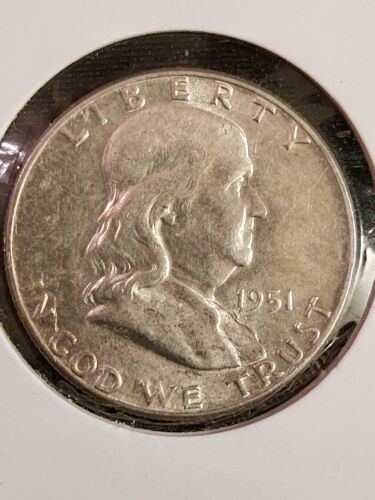 Franklin Half Dollar 1951 Silver Coin - Imagen 1 de 3