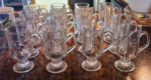 Princess House Heritage Footed Crystal Irish Coffee Pedestal Mug MADE IN FRANCE - Picture 3 of 3