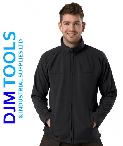 Mens-Full Zip Active Soft Shell Jacket in Navy,Black - Picture 3 of 4