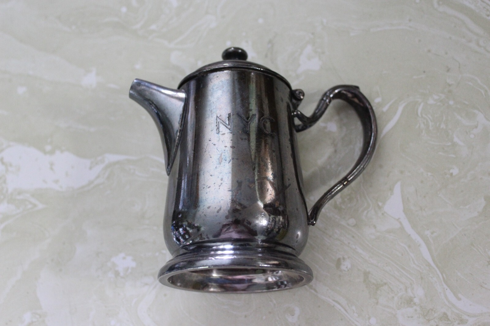 VTG. SILVER SOLDERED TEAPOT FROM NYC RAILROAD eBay